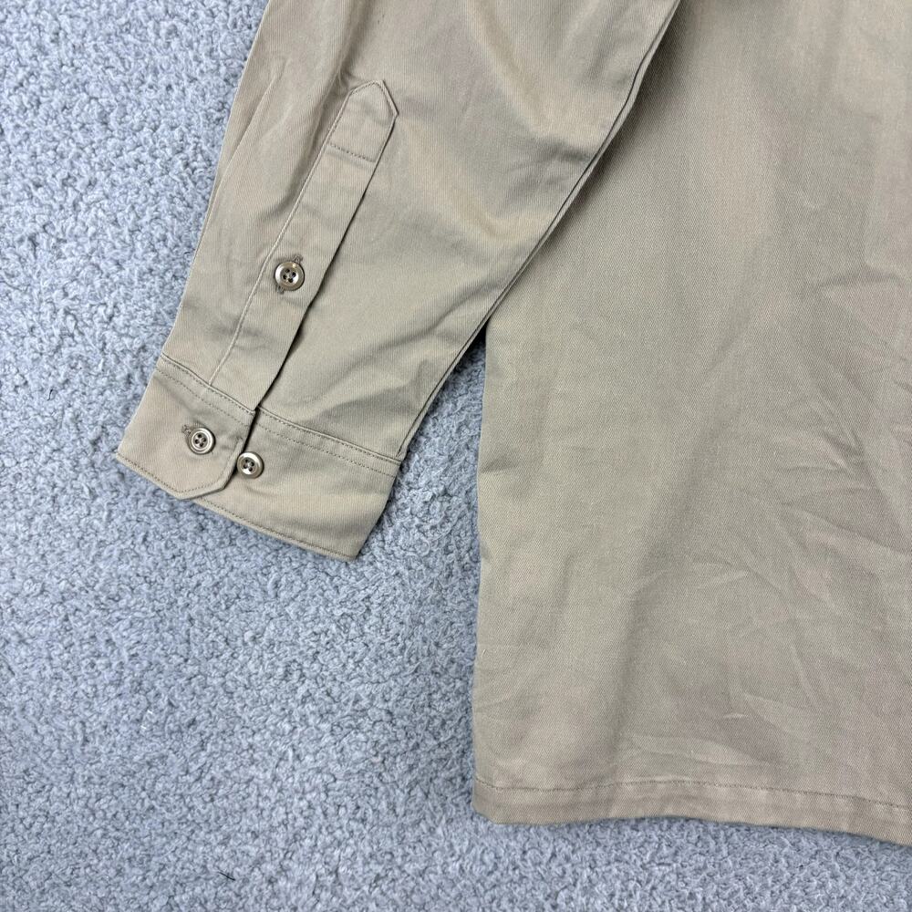 Carhartt Canvas Shirt Mens XL Tan Workwear Chore Outdoor Hunting Safari Grunge - Picture 9 of 11